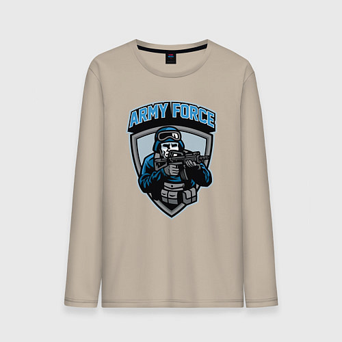 Мужской лонгслив Army force / Миндальный – фото 1
