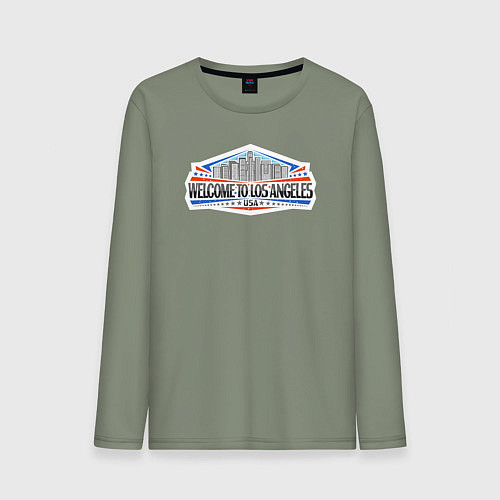 Мужской лонгслив Welcome to LA / Авокадо – фото 1
