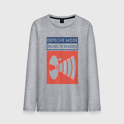 Лонгслив хлопковый мужской Depeche Mode - Music for the masses merch, цвет: меланж