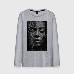 Мужской лонгслив Нейросети-абстрактное лицо девушки