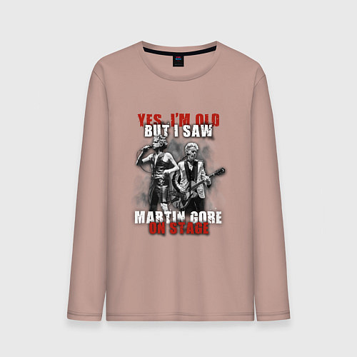 Мужской лонгслив Depeche Mode - Martin on stage / Пыльно-розовый – фото 1