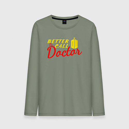 Мужской лонгслив Лучше звоните доктору / Авокадо – фото 1