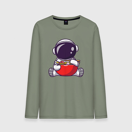 Мужской лонгслив Космический рамен / Авокадо – фото 1