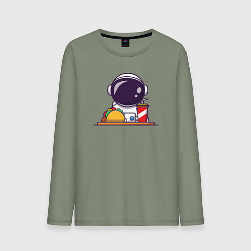 Мужской лонгслив Космический фастфуд / Авокадо – фото 1