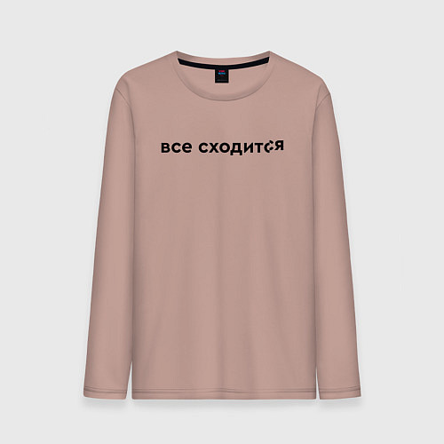 Мужской лонгслив Все сходится / Пыльно-розовый – фото 1