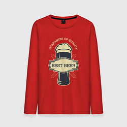 Лонгслив хлопковый мужской Best beer, цвет: красный