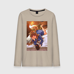 Мужской лонгслив Волчица и пряности Холо с кружкой