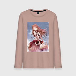 Мужской лонгслив Волчица и пряности арт Холо