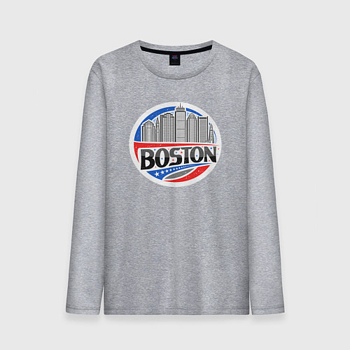 Мужской лонгслив City Boston / Меланж – фото 1