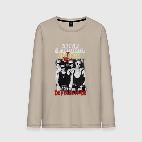 Мужской лонгслив Depeche Mode - A woman violator / Миндальный – фото 1