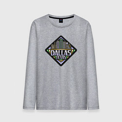 Лонгслив хлопковый мужской Техас Даллас, цвет: меланж