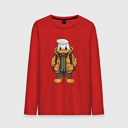 Мужской лонгслив Утёнок в тёплой куртке