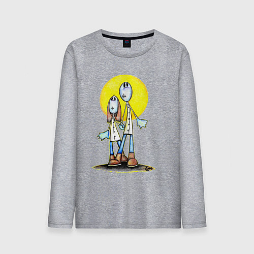 Мужской лонгслив Чудики / Меланж – фото 1