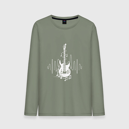 Мужской лонгслив Электо-гитара / Авокадо – фото 1
