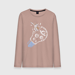 Мужской лонгслив Космос в лампочке