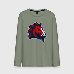 Мужской лонгслив Красный конь