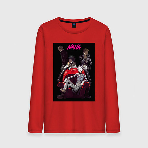 Мужской лонгслив Нана Осаки группа / Красный – фото 1