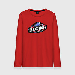 Лонгслив хлопковый мужской Boxing sport, цвет: красный