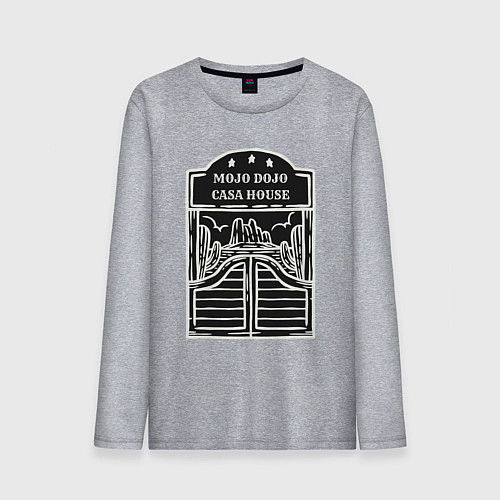 Мужской лонгслив Мачо дача хата хаус / Меланж – фото 1