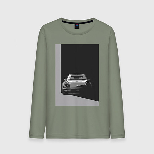 Мужской лонгслив Porsche 911 легендарный автомобиль / Авокадо – фото 1