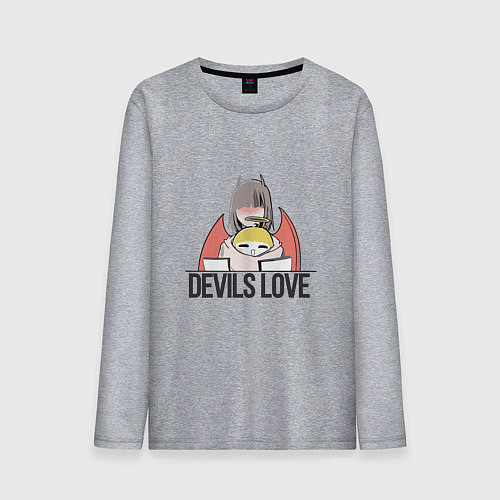 Мужской лонгслив Ангелок и демон / Меланж – фото 1