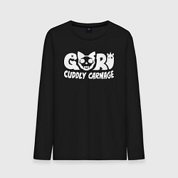 Лонгслив хлопковый мужской Goro cuddly carnage logotype, цвет: черный