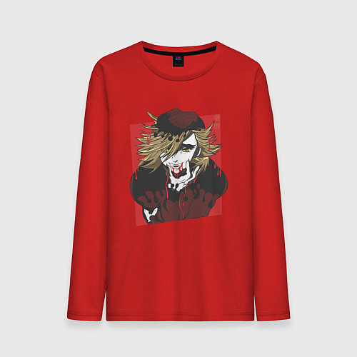 Мужской лонгслив Клинок рассекающий демонов 2 Высшая Луна Доума / Красный – фото 1