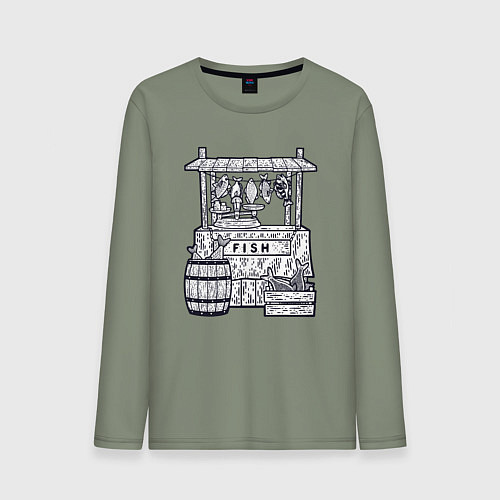 Мужской лонгслив Рыбная лавка / Авокадо – фото 1