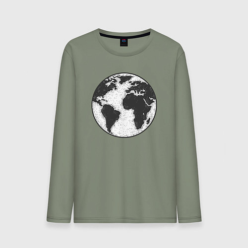 Мужской лонгслив Planet earth / Авокадо – фото 1