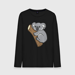 Лонгслив хлопковый мужской Koala, цвет: черный