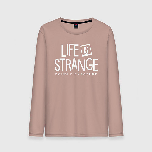 Мужской лонгслив Life is strange double exposure logo / Пыльно-розовый – фото 1