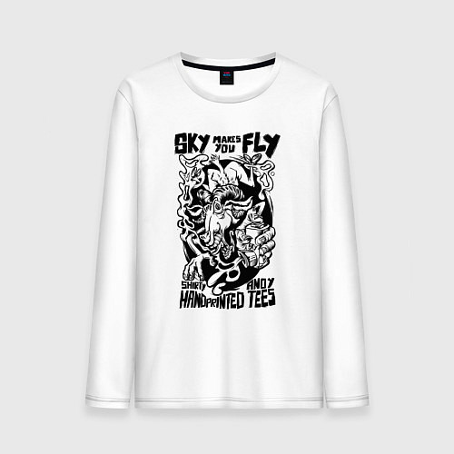 Мужской лонгслив Небо зовёт летать / Белый – фото 1
