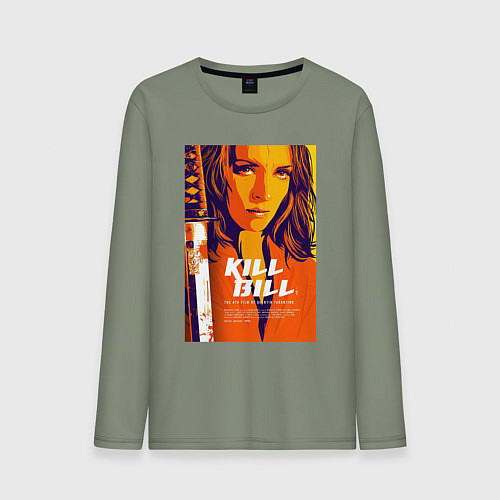 Мужской лонгслив Kill bill - Uma Thurman / Авокадо – фото 1