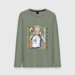 Мужской лонгслив Haikyuu!! Хаику Волейбол Бокуто школа Фукуродани