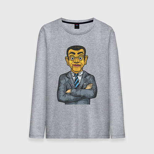 Мужской лонгслив Человек кукла / Меланж – фото 1