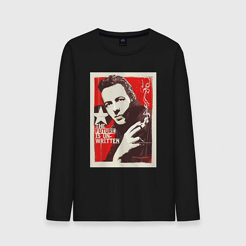 Мужской лонгслив Joe Strummer of the Clash / Черный – фото 1