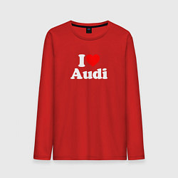 Лонгслив хлопковый мужской I love Audi, цвет: красный