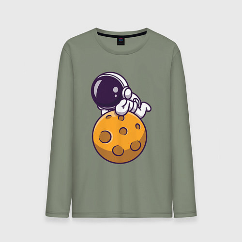 Мужской лонгслив Отдых на Луне / Авокадо – фото 1