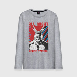 Мужской лонгслив Моя геройская академия All Might pease symbol