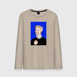 Мужской лонгслив BTS Чимин масло синий