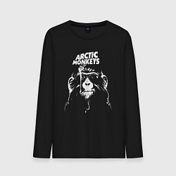 Лонгслив хлопковый мужской Arctic monkeys group, цвет: черный