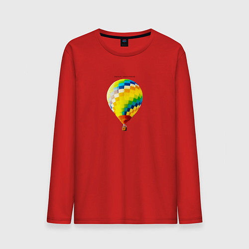 Мужской лонгслив Young Forever - воздушный шар / Красный – фото 1