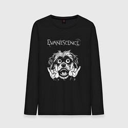 Лонгслив хлопковый мужской Evanescence rock dog, цвет: черный