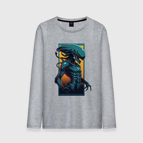 Мужской лонгслив Пришелец Чужой / Меланж – фото 1