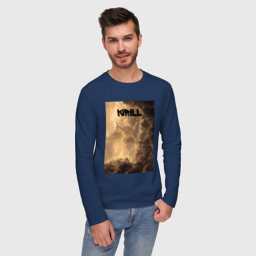 Мужской лонгслив Kirill небосвод / Тёмно-синий – фото 3