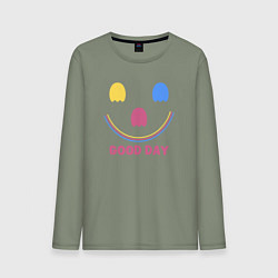 Мужской лонгслив Хороший день- абстрактный принт