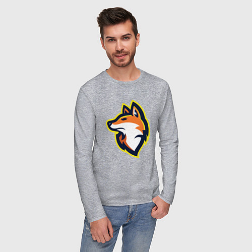 Мужской лонгслив Fox team / Меланж – фото 3