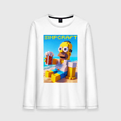 Мужской лонгслив Minecraft and Simpsons collaboration - ai art