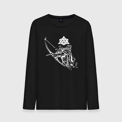 Мужской лонгслив Воин язычник / Черный – фото 1