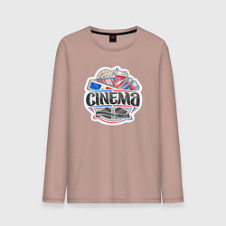 Лонгслив хлопковый мужской В кинотеатре, цвет: пыльно-розовый
